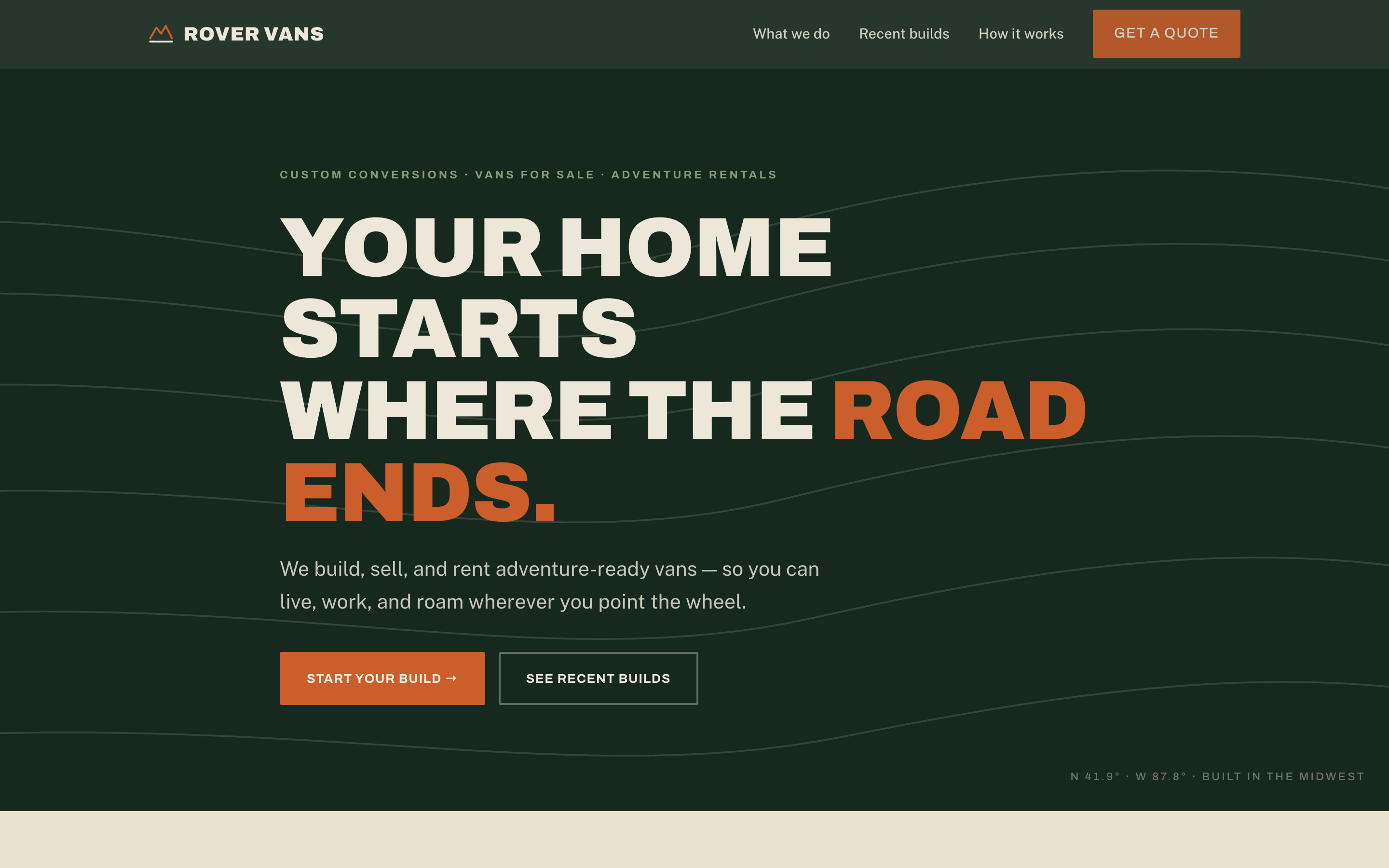 Rover Vans — website built by JVC Models